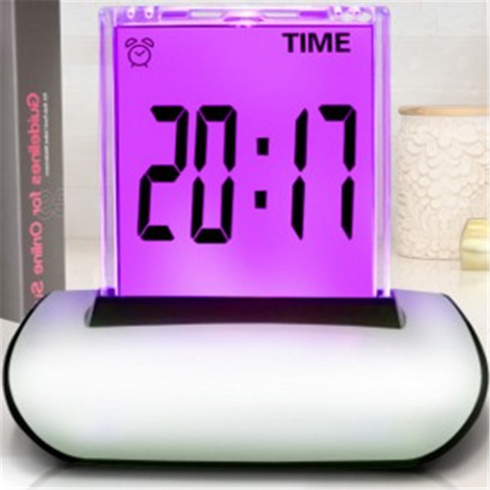 Push Panel ColorChanging LCD Blacklight Alarm Clock