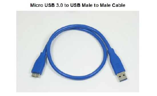 Micro USB 3.0 to USB Male to Male Cable (0.5, 1 & 2 meter)