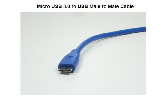 Micro USB 3.0 to USB Male to Male Cable (0.5, 1 & 2 meter)