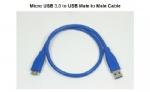 Micro USB 3.0 to USB Male to Male Cable (0.5, 1 & 2 meter)